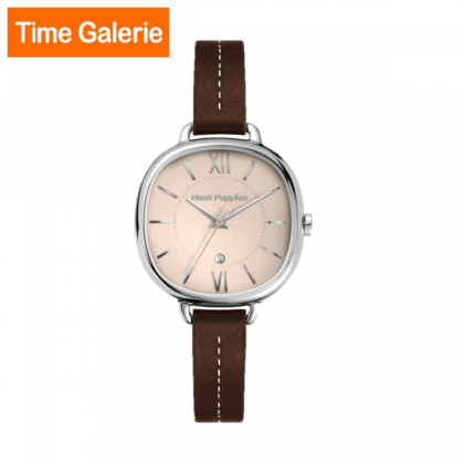 Hush Puppies HP.3892L.2505 Dark Brown Leather Band Women Analog Watch